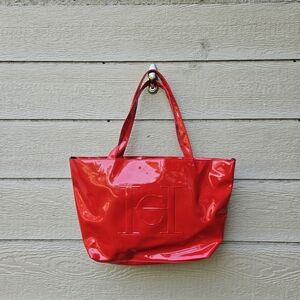 Good Girl Carolina Herrera large red tote bag